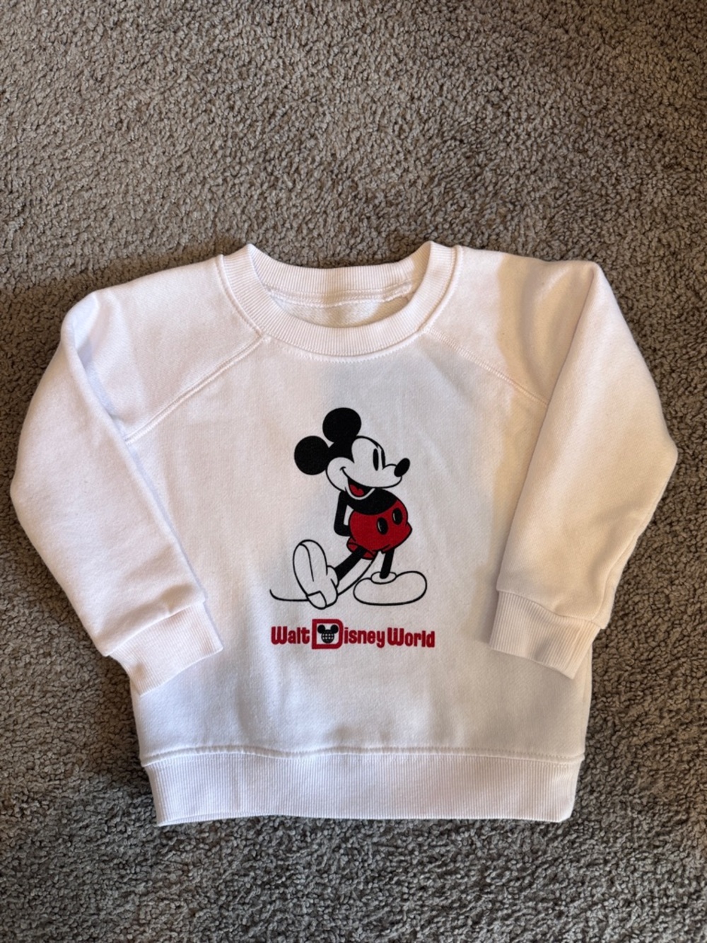 Official Walt Disney World Kids Crewneck Sweatshirt w/Mickey Graphic 18-24 Mths